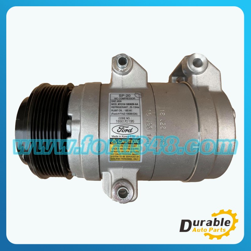 Genuine Air Conditioner Compressor A/C Ford Transit V348 2.4L 7C1919D629AA/7C19-19D629-AA/7C19 19D629 AA SP-20  Lốc Điều Hòa