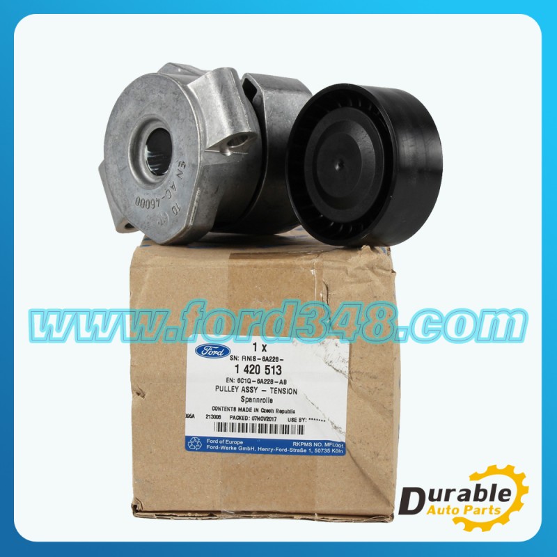 Genuine V-Belt Tensioner Pulley 1420513/6C1Q-6A228-AB Ford Transit V347 FWD  MK7/MK8/Custom  Натяжной механизм ремня генератора 2.2 TDCi